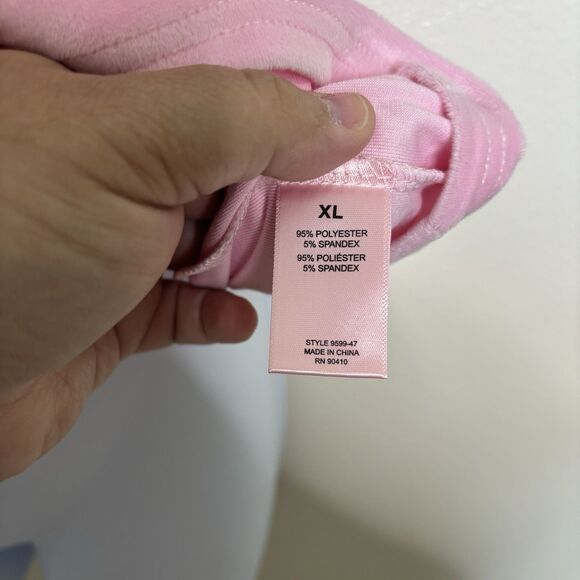 Juicy Couture Velour Women's Size XL Pink Sleepwear Lounge Shirt - Picture 3 of 8